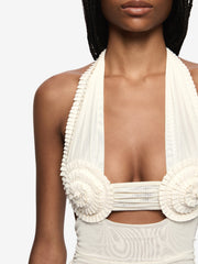 VIOLA SPIRAL MAXI DRESS - BUTTERCREAM