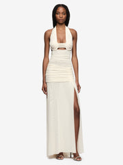 VIOLA SPIRAL MAXI DRESS - BUTTERCREAM