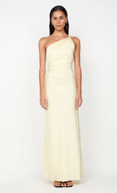 LUNETTA ASYM DRESS - ICE YELLOW