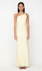 LUNETTA ASYM DRESS - ICE YELLOW