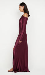 SIENA ASYM MAXI DRESS - PLUM