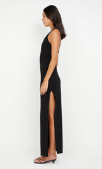 ARIVEN HALTER MAXI DRESS - BLACK