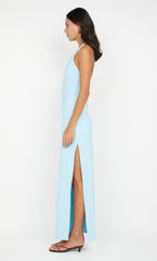 ARIVEN HALTER MAXI DRESS - SKY BLUE