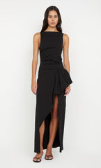 ROWENA ASYM DRESS - BLACK