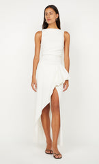 ROWENA ASYM DRESS - WHITE