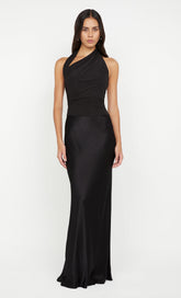 IDA HALTER MAXI DRESS - BLACK