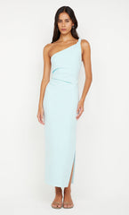 ARIVEN ASYM MIDI DRESS - ARCTIC BLUE