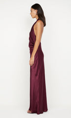 ELISIA WRAP MAXI DRESS - PLUM