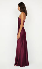 CINDER STRAPLESS MAXI DRESS - PLUM