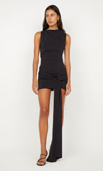 DOMENIC ASYM MINI DRESS - BLACK