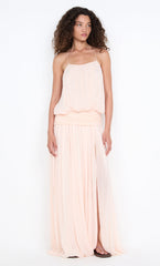 CAMILLE BLOUSON DRESS - PEACH