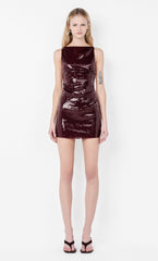 CELESTIA MINI DRESS - PLUM