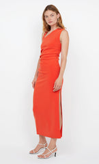 LETTY MIDI DRESS - FIRE RED