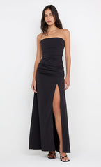 ANGELINA STRAPLESS MAXI DRESS - BLACK