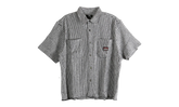 Crinkled Check Short Sleeve Shirt "BLACK" 1110371 BLAC
