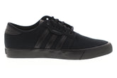 Seeley AQ8531 Mens Black Canvas Casual Low Top Lifestyle Sneakers Shoes