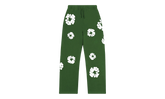 Cotton Wreath Open Hem Sweatpants "Green" DT414