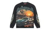 Sunset Drift LS T-Shirt "Black Wash" 8ZDGNQ1F