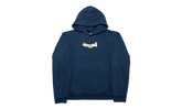 Embroidered Floral Logo Hoodie "Navy" DT282