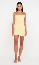 AISHYA ASYM MINI DRESS - BUTTER