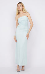 ALARA STRAPLESS DRESS - OCEAN MIST