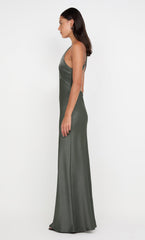 THE DREAMER V NECK DRESS - DARK WILLOW OLD