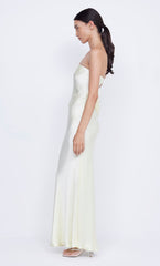 MOONDANCE STRAPLESS DRESS - ICE YELLOW