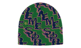 Slanted Gothic Outline Beanie "SS26 - Green" SU27274