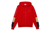 Fleece Zip-Up Hoodie "Red / Beige / Navy" SH6885 51 1FU