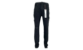 Rinse Knee Slit Denim "Black" P002 NDBR825