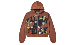 HARMONY GARDEN ZIP UP HOODIE "BROWN" UNGTKD3Z