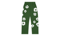 Cotton Wreath Open Hem Sweatpants "Green" DT414