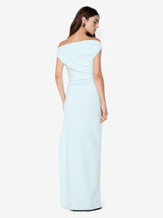 LEORA ASYM MAXI DRESS - ARCTIC BLUE
