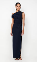 LEORA ASYM MAXI DRESS - INK