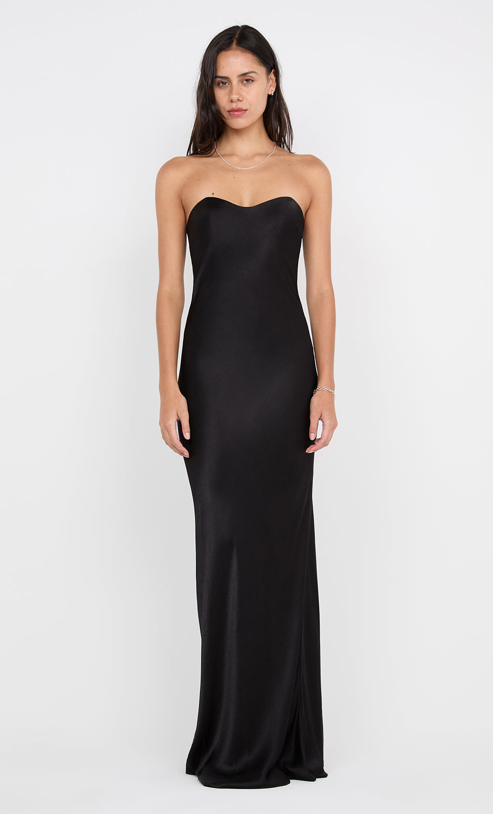 CINDER STRAPLESS MAXI DRESS - BLACK