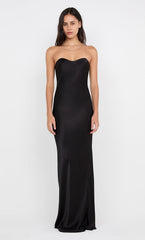 CINDER STRAPLESS MAXI DRESS - BLACK