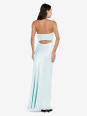 CINDER STRAPLESS MAXI DRESS - ARCTIC BLUE