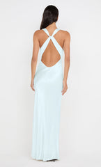 GIA HALTER MAXI DRESS - ARCTIC BLUE