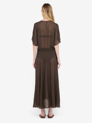 CASCADE MAXI DRESS - DARK CHOCOLATE