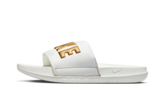 Offcourt Slide WMNS"Summit White Metallic Gold" BQ4632 105