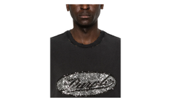 Sequin Script Sleeveless Tee "Black" P103 TBDS226