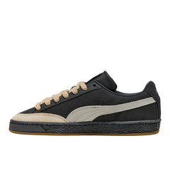 NAHMIAS Suede Vintage Black Lace Up Sneakers