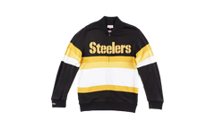 NFL Front Stripe Full Zip Sweater "Pittsburgh Steelers - Black" SWTRAJ18024 PSTBLCK