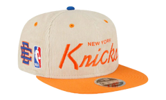 9FIFTY NBA NY KNICKS SNAPBACK HAT "ERIC EMANUEL - Cream/ Orange" EE434