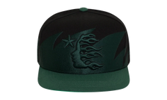 Sharkteeth Snapback Hat "Black / Green" HSR213