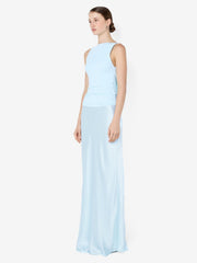 MIRABELLE COWL NECK MAXI DRESS - ARCTIC BLUE