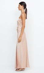 THE DREAMER STRAPLESS DRESS - ROSE GOLD