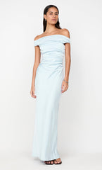 ETERNITY OFF SHOULDER MAXI - ARCTIC BLUE