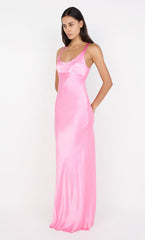 MAXINA CROSSOVER DRESS - CANDY PINK
