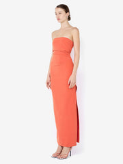 REINA STRAPLESS MAXI DRESS - ORANGE
